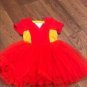 Vibrant Red and Yellow Superhero Kids Costume